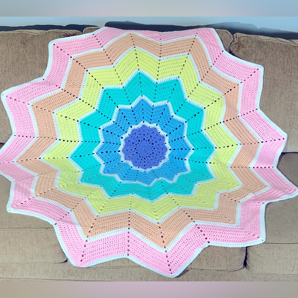 Newly “Homemade, Authentic, Southern” 12 Point Star Baby Blanket!